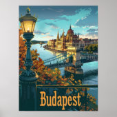 Boedapest Donau Poster (Voorkant)