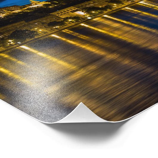 Boedapest en de Donau Foto Afdruk (Hoek)