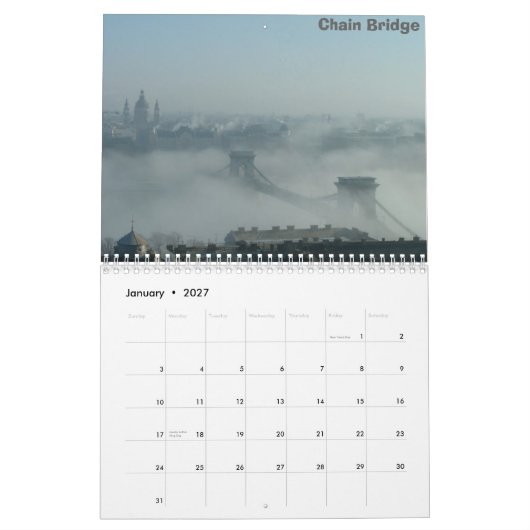 Boedapest en de Donau Kalender (Jan 2027)