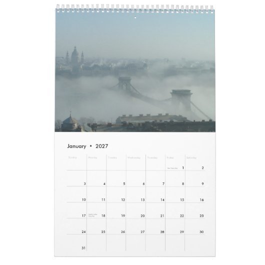 Boedapest en de Donau Kalender (Jan 2027)