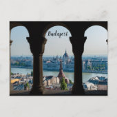 Boedapest en hongaars parlement briefkaart (Voorkant)