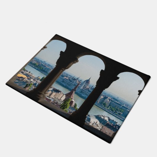 Boedapest en hongaars parlement deurmat (Schuin)