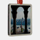 Boedapest en hongaars parlement metalen ornament (Rechts)