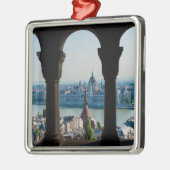 Boedapest en hongaars parlement metalen ornament (Links)