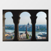 Boedapest en hongaars parlement raamsticker (Vel)