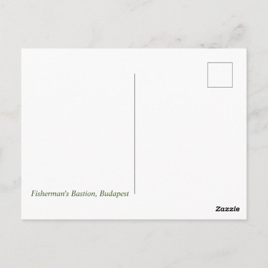 Boedapest: Fisherman's Bastion Briefkaart (Achterkant)
