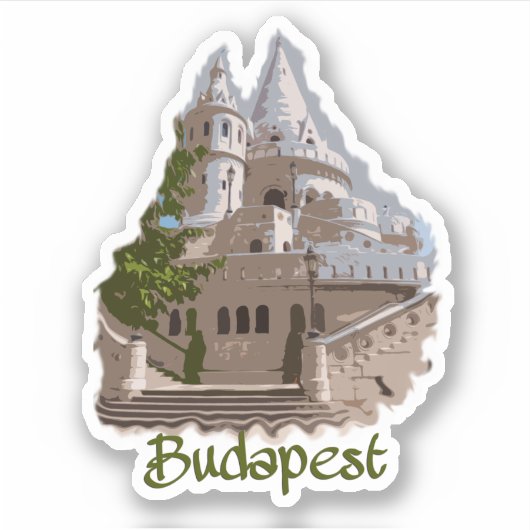 Boedapest: Fisherman's Bastion Sticker (Voorkant)
