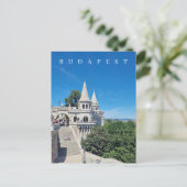 Boedapest Fisherman's Bastion uitzicht briefkaart (Staand voorkant)