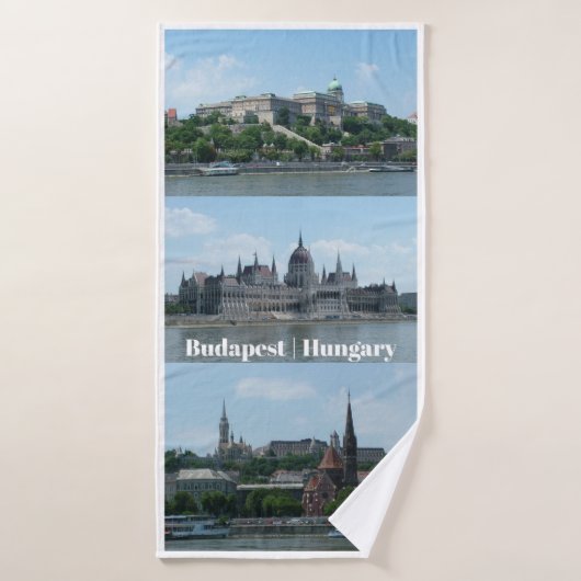 Boedapest Foto's aangepaste tekstbadhanddoek Badhanddoek (Badhanddoek)
