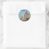 Boedapest, het gebouw van het Parlement, Boedapest Ronde Sticker (Tas)
