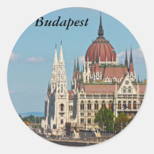 Boedapest, het gebouw van het Parlement, Boedapest Ronde Sticker