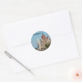 Boedapest, het gebouw van het Parlement, Boedapest Ronde Sticker (Envelop)
