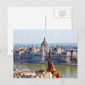 Boedapest, het gebouw van het Parlement Briefkaart (Voorkant / Achterkant)