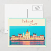 Boedapest, Hongaars parlement  Briefkaart (Voorkant / Achterkant)