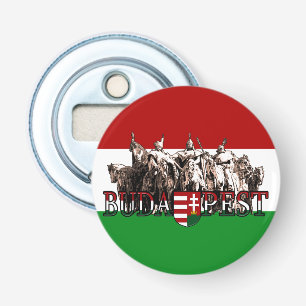 Boedapest Hongaarse helden arrangement met vlag Button Flesopener