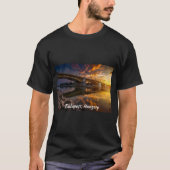 Boedapest Hongarije Bridge Donau River Architectur T-shirt (Voorkant)