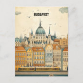 Boedapest Hongarije Briefkaart (Voorkant)