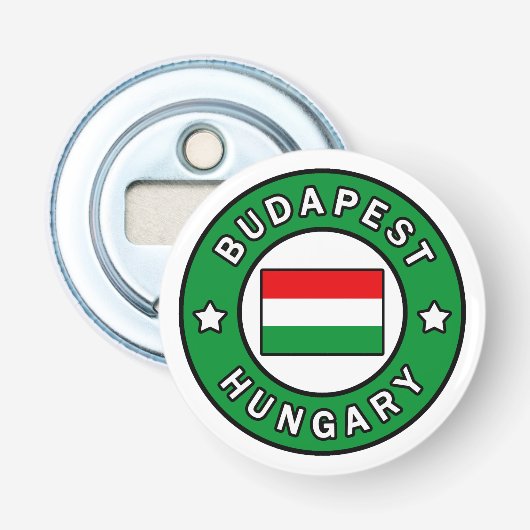 Boedapest Hongarije Button Flesopener (Voorkant)