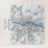 Boedapest Hongarije City Map Eenvoudig minimumaant Legpuzzel (Horizontaal)