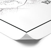 Boedapest Hongarije City Map Eenvoudig minimumaant Poster (Hoek)