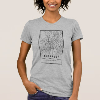 Boedapest, Hongarije City Map | Minimale kunst T-shirt