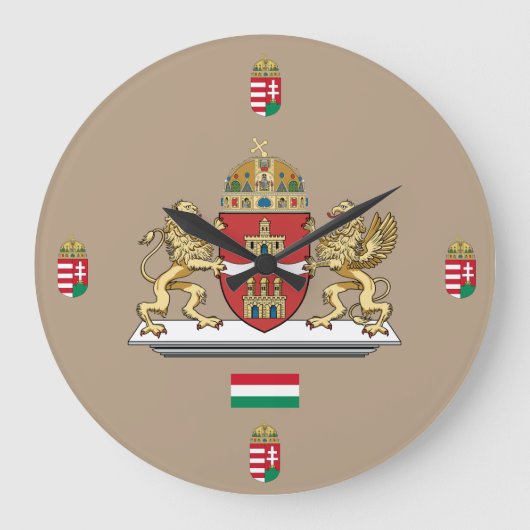 Boedapest Hongarije Crest Wall klok (Voorkant)
