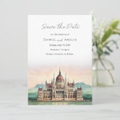 Boedapest Hongarije Destination Wedding Save the D Save The Date (Staand voorkant)
