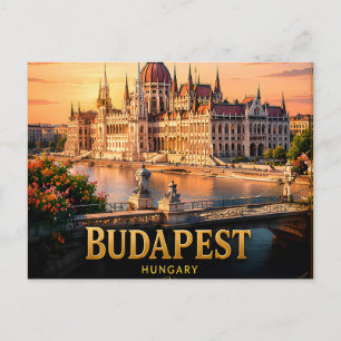 Boedapest Hongarije Donau Europese stadsuitstap 🗺 Briefkaart