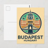 Boedapest Hongarije Europa Briefkaart (Voorkant / Achterkant)