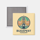 Boedapest Hongarije Europa Magneet (Voorkant / Achterkant)