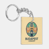 Boedapest Hongarije Europa Sleutelhanger (Voorkant Links)