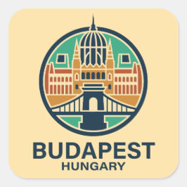 Boedapest Hongarije Europa Vierkante Sticker