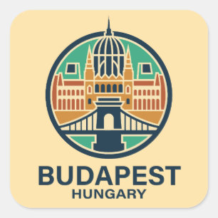 Boedapest Hongarije Europa Vierkante Sticker