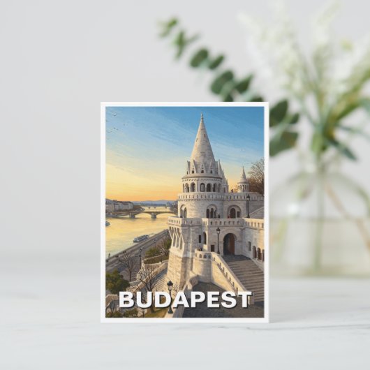 Boedapest Hongarije Fisherman's Bastion Travel Briefkaart (Staand voorkant)
