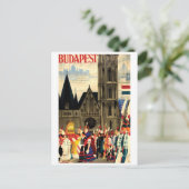 Boedapest, Hongarije. Folkkostuums Briefkaart (Staand voorkant)
