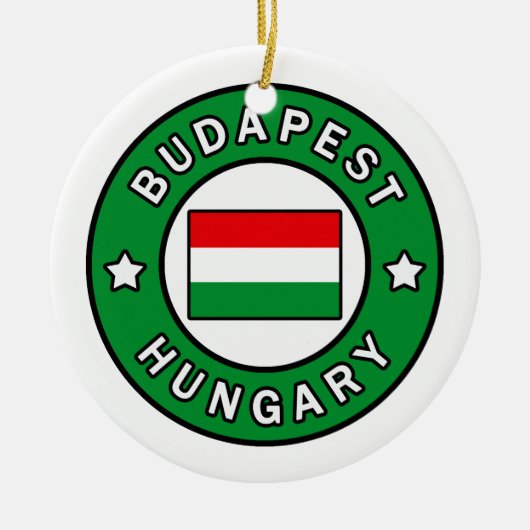 Boedapest Hongarije Keramisch Ornament (Voorkant)