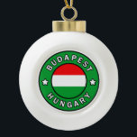 Boedapest Hongarije Keramische Bal Ornament<br><div class="desc">Boedapest Hongarije</div>