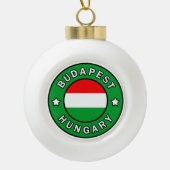 Boedapest Hongarije Keramische Bal Ornament (Voorkant)