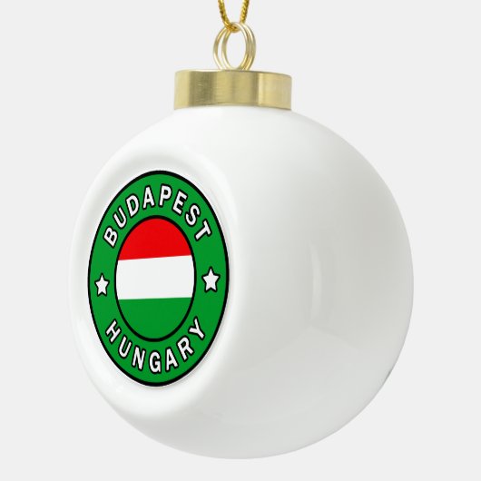 Boedapest Hongarije Keramische Bal Ornament (Rechts)