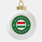Boedapest Hongarije Keramische Bal Ornament (Voorkant)