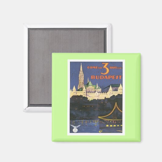  Boedapest Hongarije Magneet (Voorkant / Achterkant)