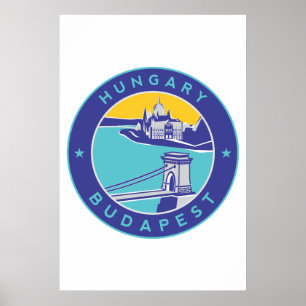 Boedapest, Hongarije, Magyar, Donau Poster