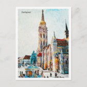 Boedapest Hongarije Mooie olieverfstad Briefkaart (Voorkant)