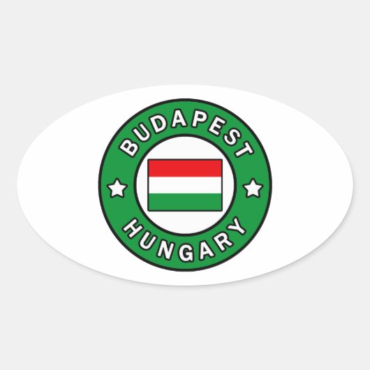 Boedapest Hongarije Ovale Sticker (Voorkant)