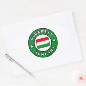 Boedapest Hongarije Ovale Sticker (Envelop)