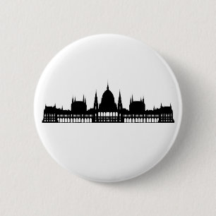 boedapest hongarije paleis architectuur ronde button 5,7 cm