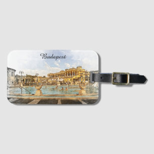 Boedapest Hongarije Panorama Uitzicht Bagagelabel