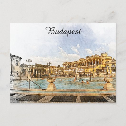  Boedapest Hongarije Panorama Uitzicht Briefkaart (Voorkant)