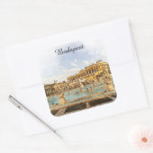 Boedapest Hongarije Panorama Uitzicht Vierkante Sticker (Envelop)