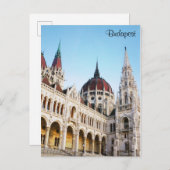 Boedapest Hongarije Parlement bouwt reisfoto Briefkaart (Voorkant / Achterkant)